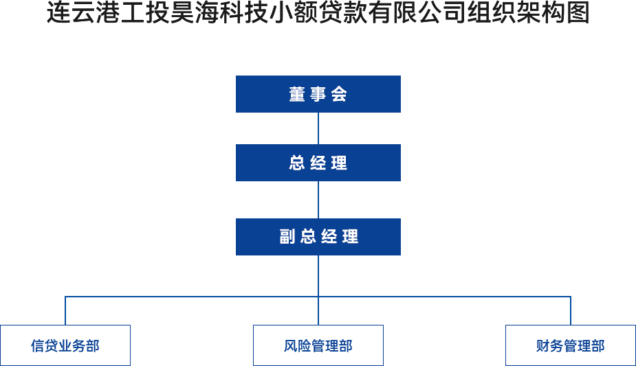 金融板塊-連云港工投昊?？萍夹☆~貸款有限公司組織架構(gòu)圖